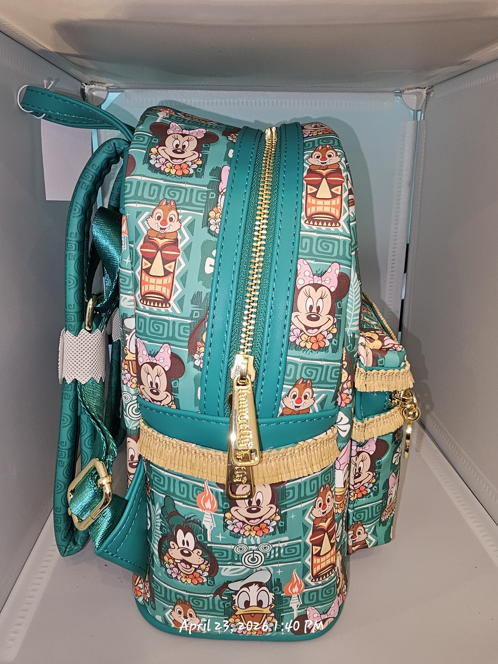 Disney Loungefly Teal Tiki Character Mini Backpack - Picture 2 of 4